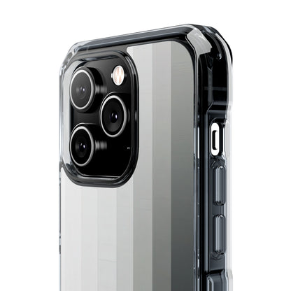 Silver Gradient Stripes iPhone 14 - Impact Clear+