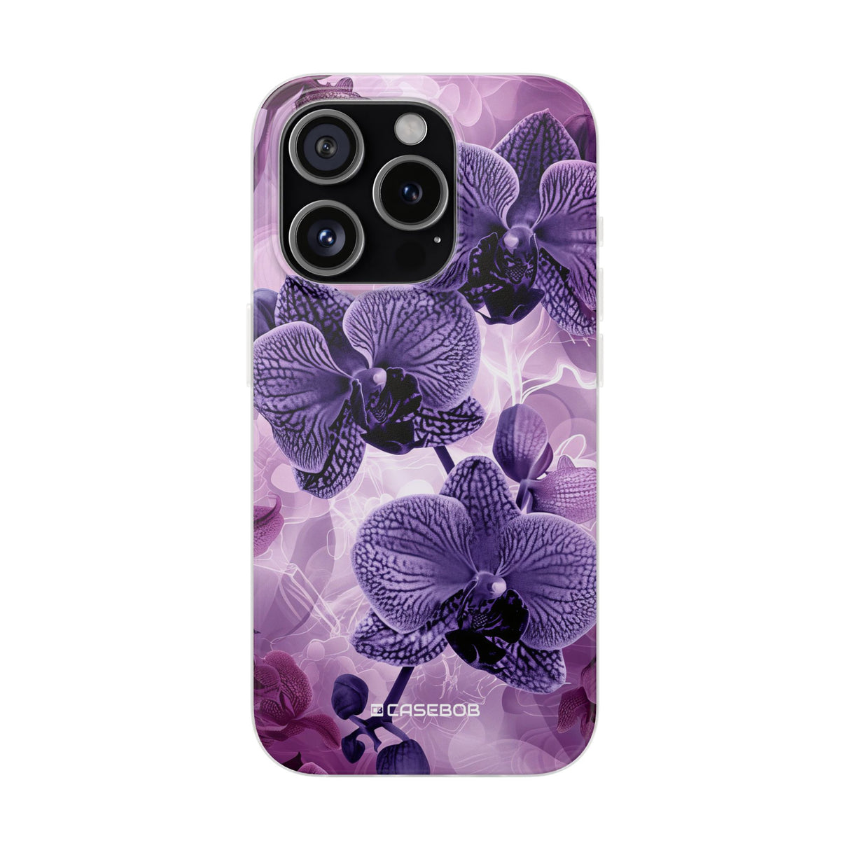 Strahlendes Orchideen-Design | Handyhülle für iPhone (flexible Hülle) 