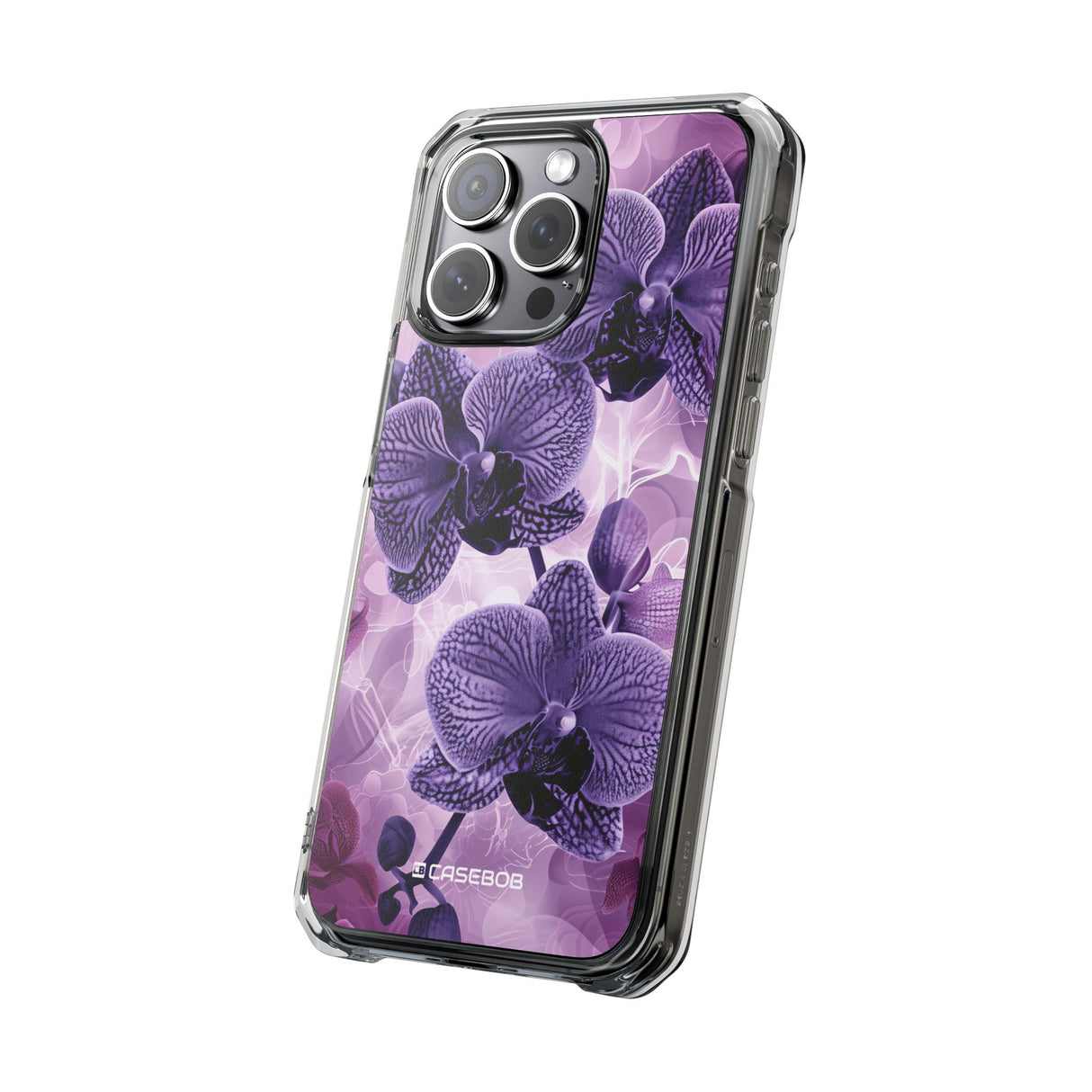 Radiant Orchid Design | Handyhülle für iPhone (Clear Impact Case – magnetisch) 