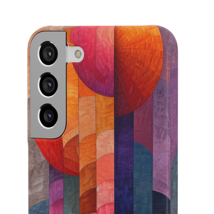 Purple Orange Abstract - Slim Samsung S22 Phone Case