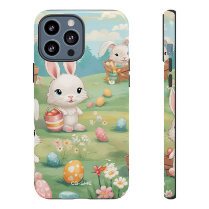 Bunnies Hunt Eggs - iPhone Case