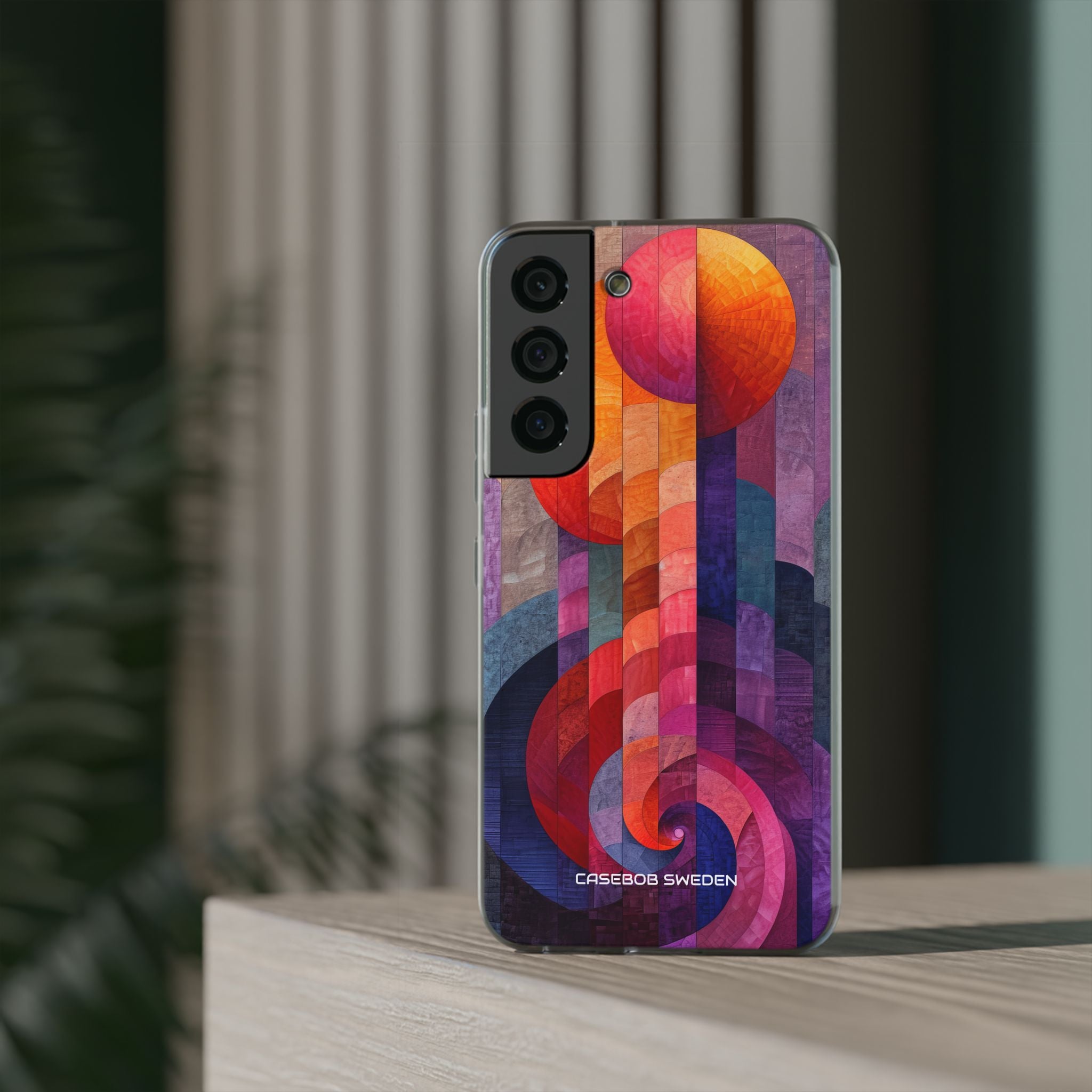 Purple Orange Abstract - Flexi Samsung S22 Phone Case