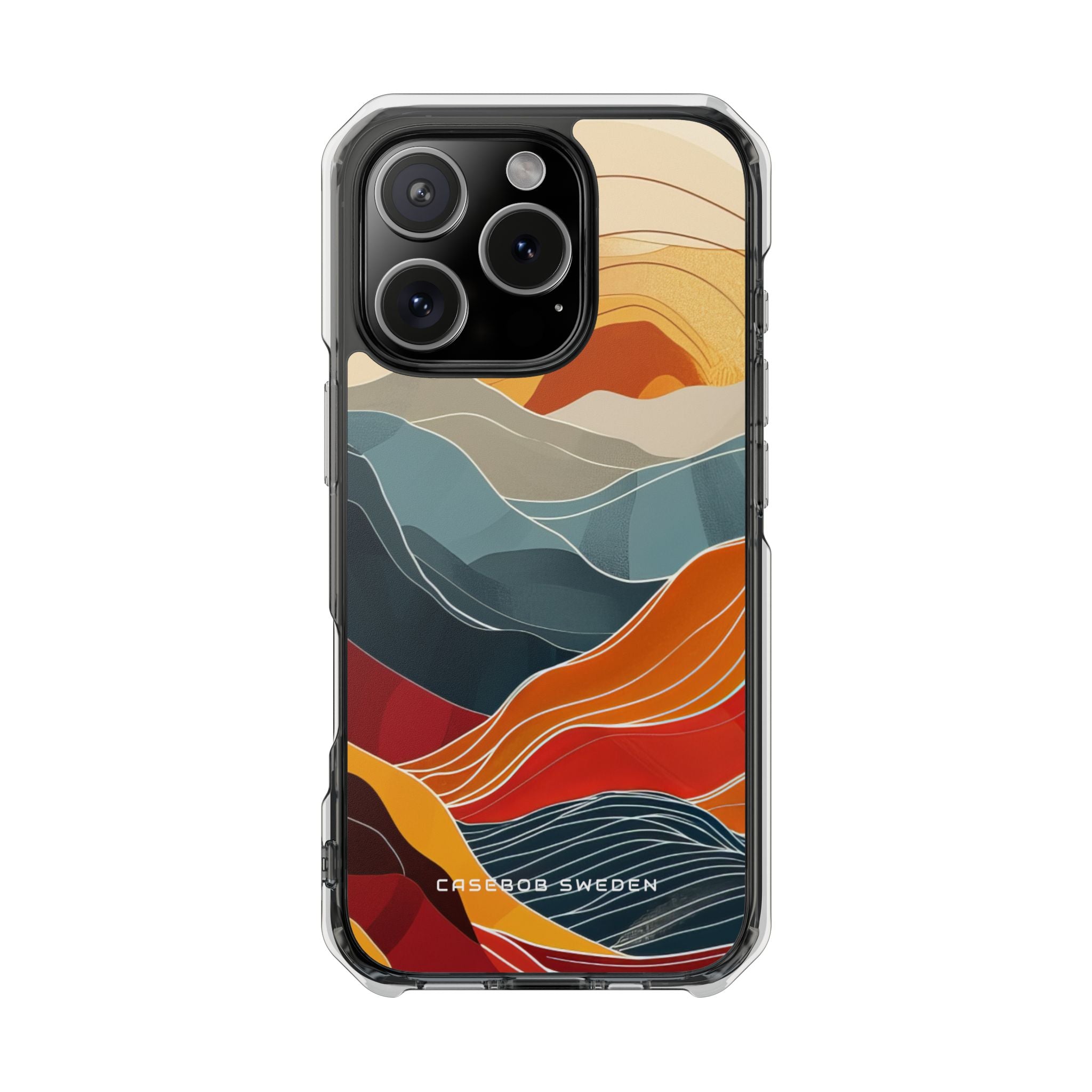 Harmonic Flow of Lines and Color iPhone 16 - Clear Impact Phone Case