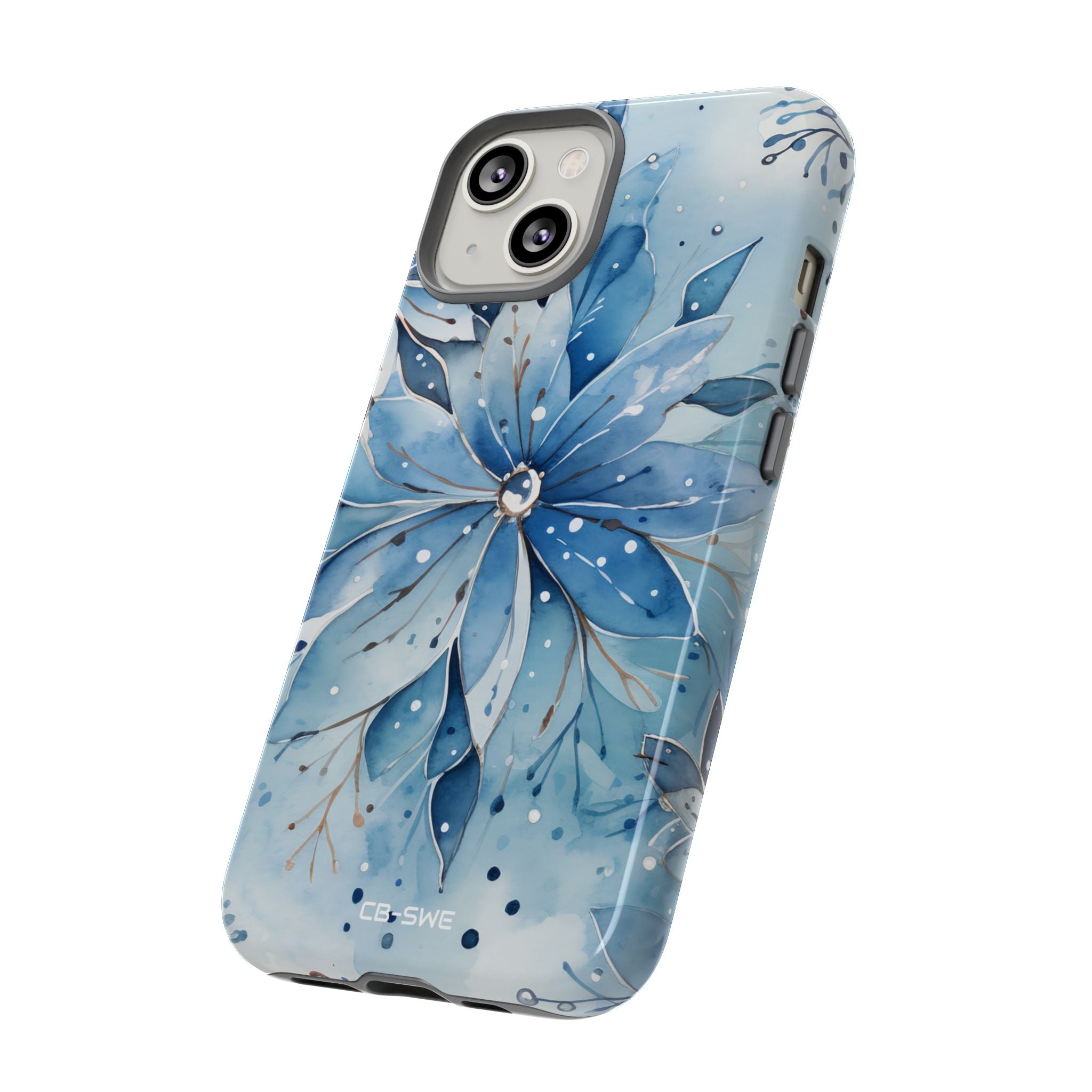 Floral Frost Embrace - iPhone Case