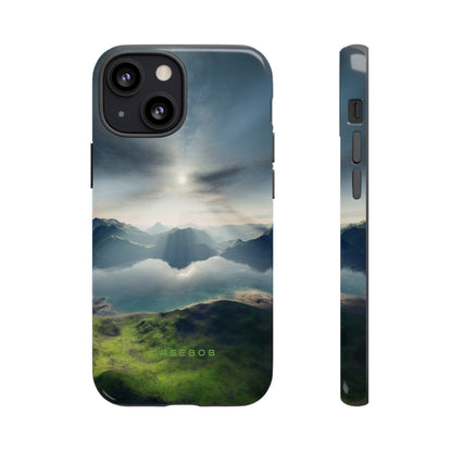 Landscape with Lake & Sun - Protective Phone Case