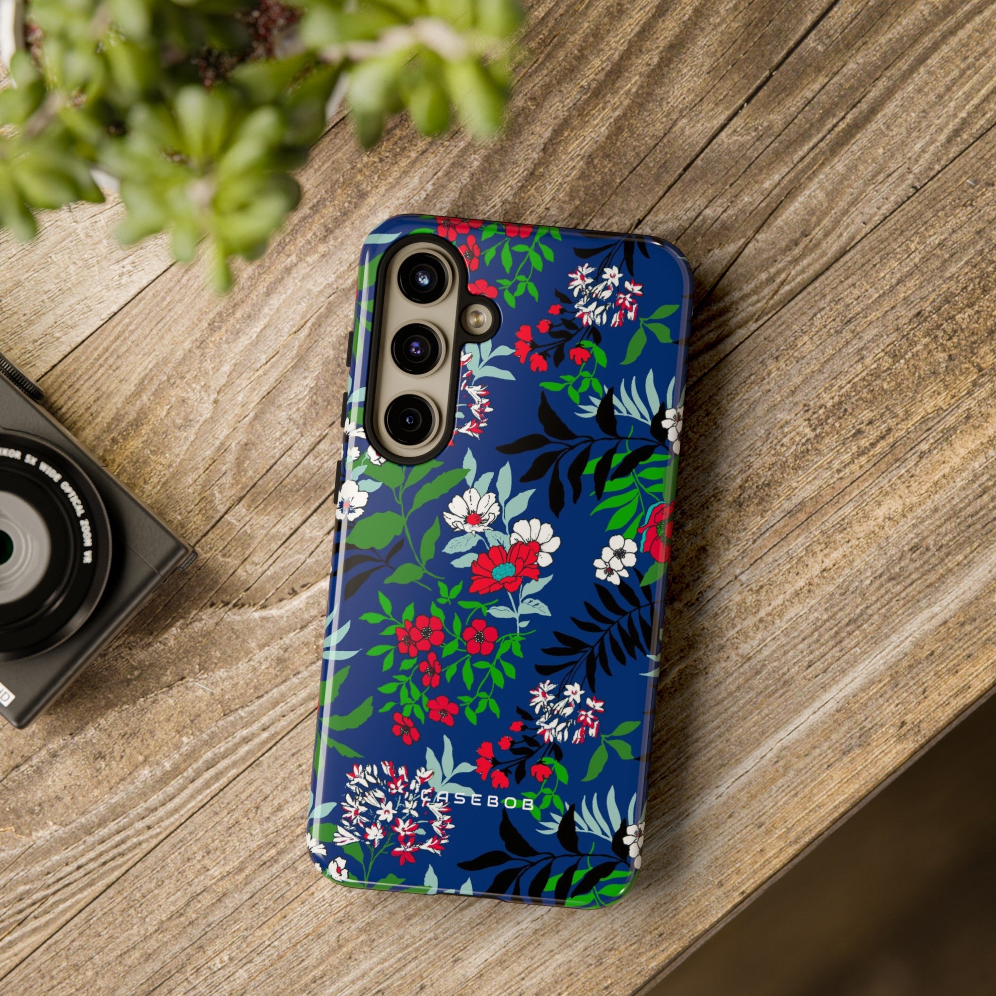 Blue Art Flowerfield - Protective Phone Case