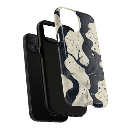 Organic Fluid Silhouettes with Cosmic Depth iPhone 15  Tough+ Phone Case