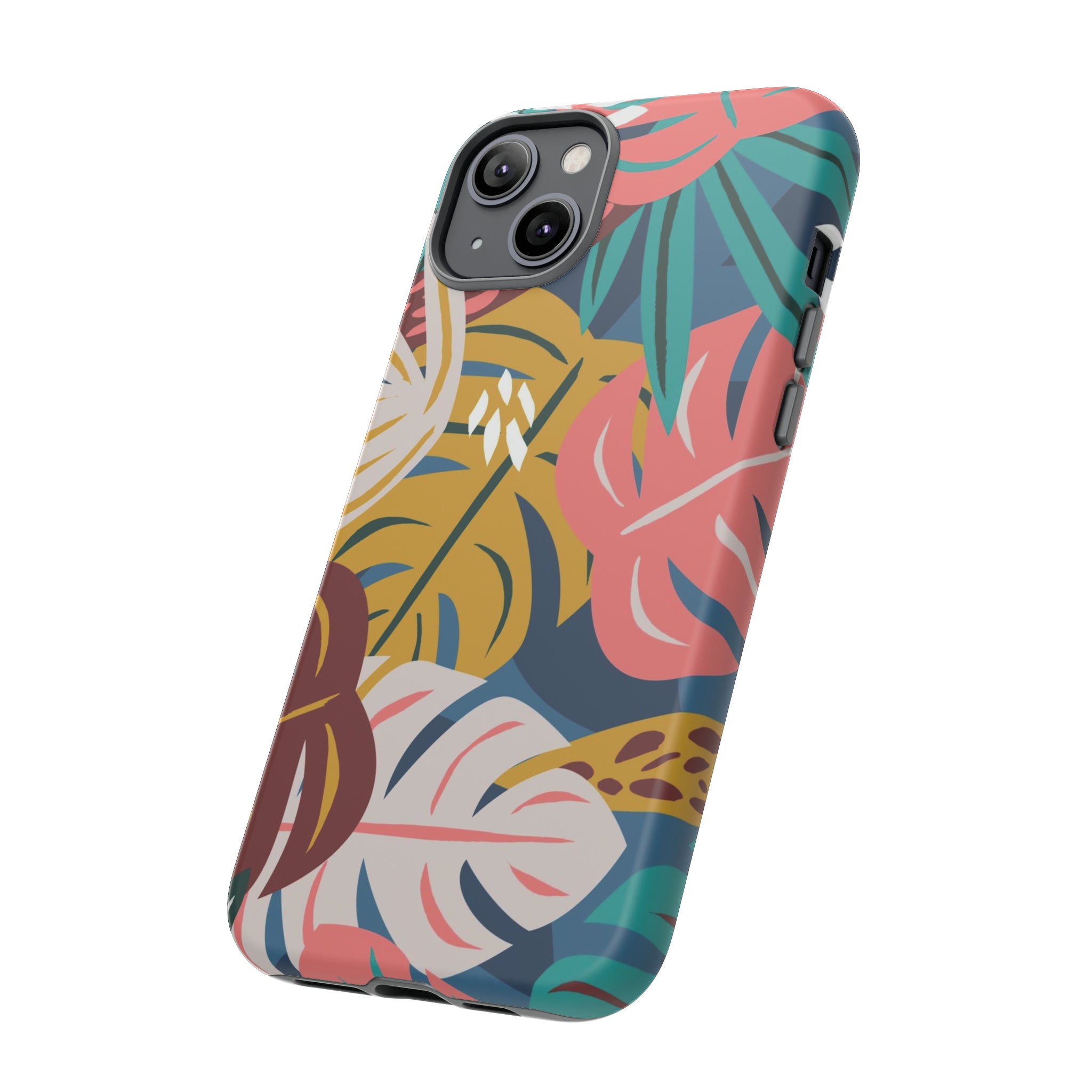 Tropical Leaf Mono - Protective Phone Case