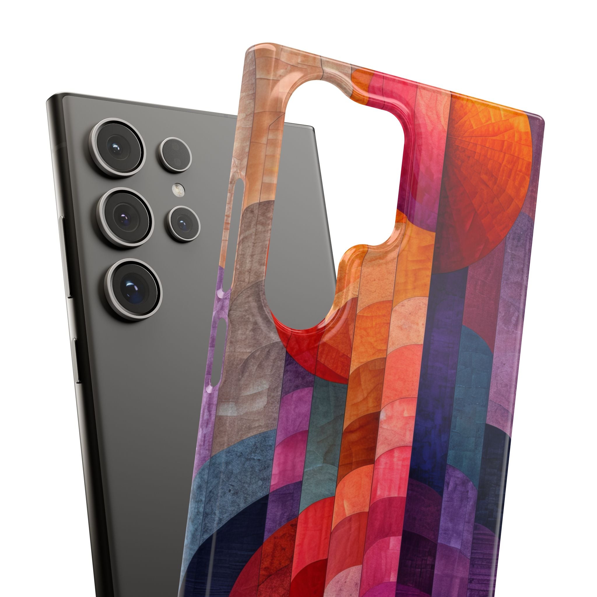 Purple Orange Abstract - Slim Samsung S24 Phone Case