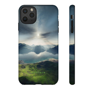 Landscape with Lake & Sun - Protective Phone Case