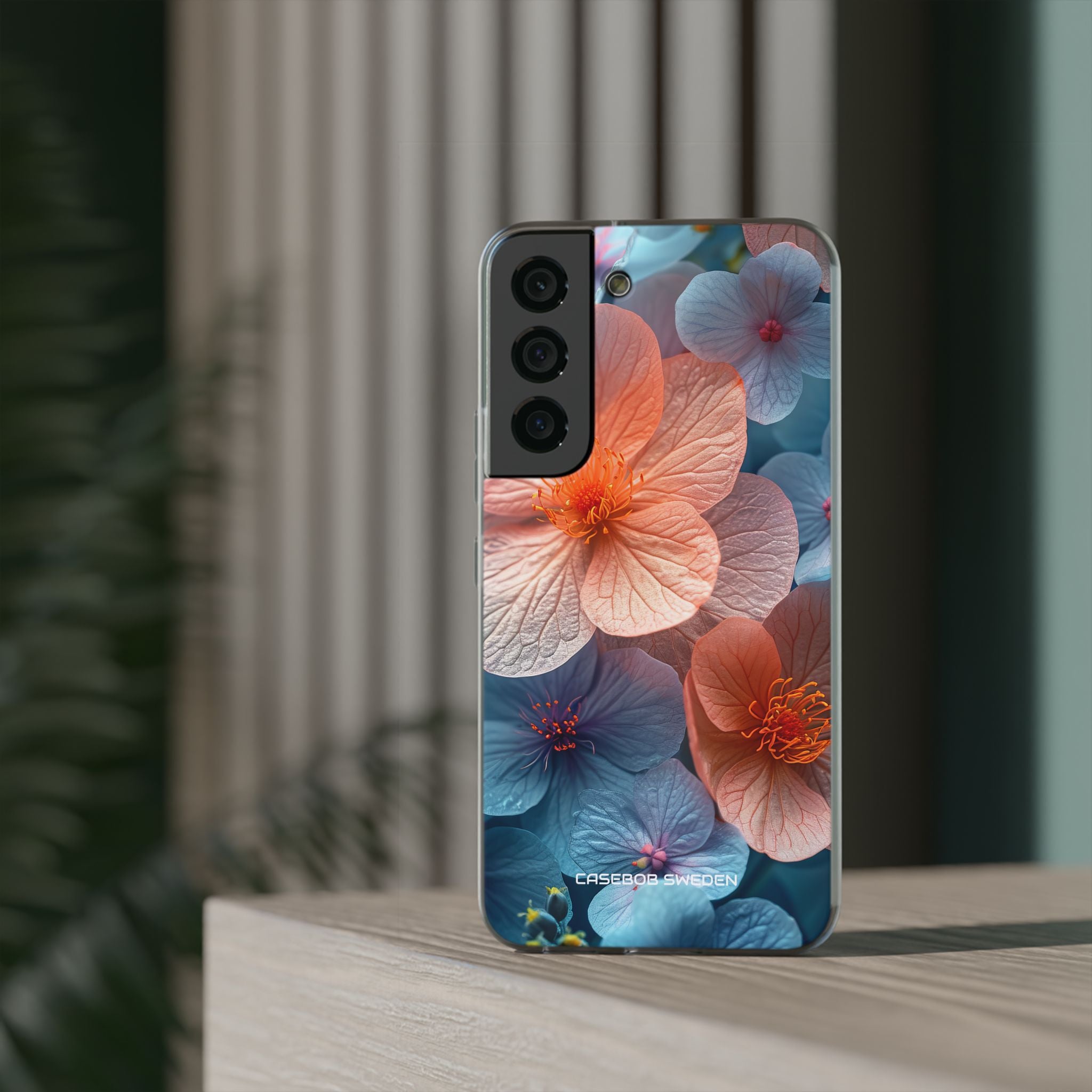 Peach Blossom Serenity - Flexi Samsung S22 Phone Case