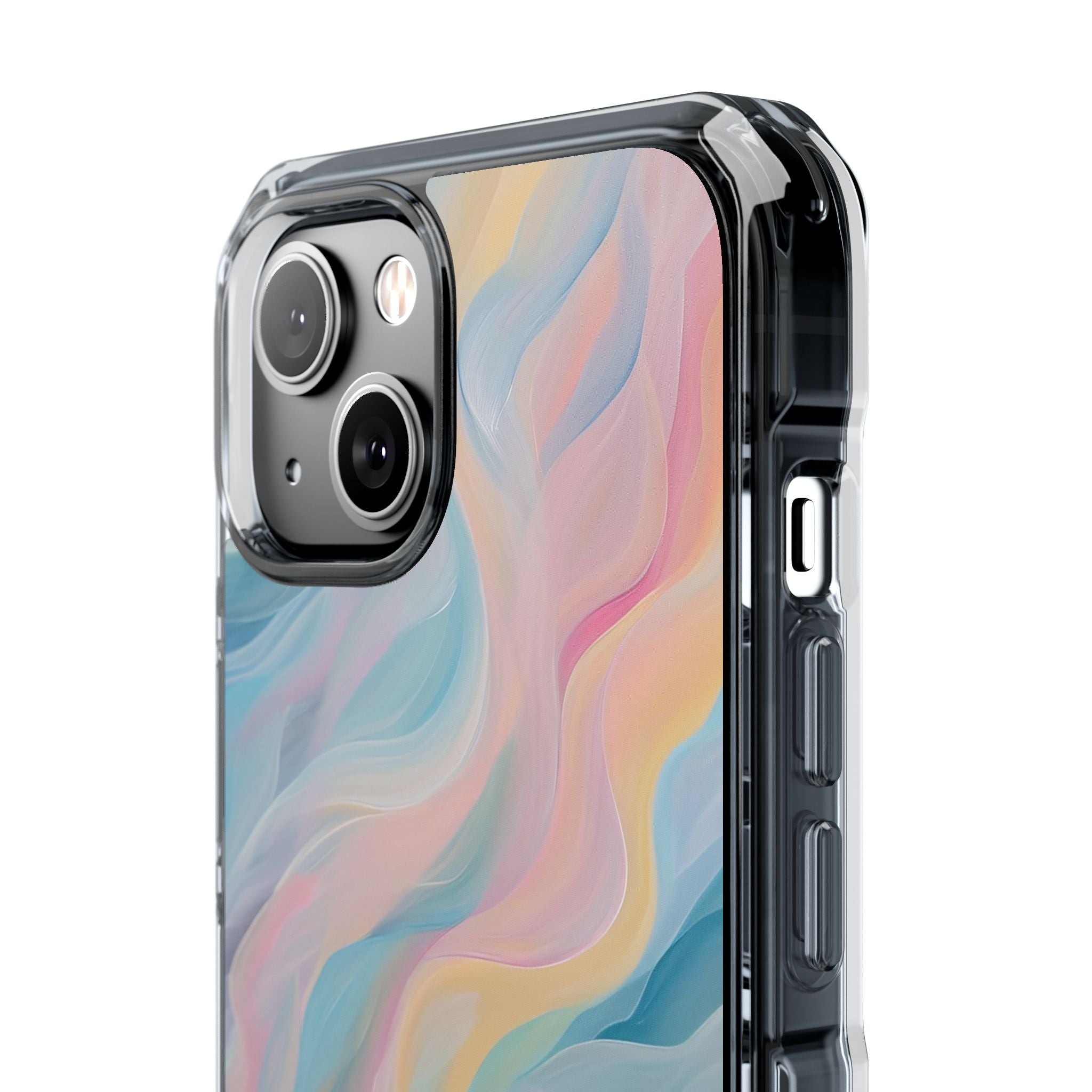 Dreamy Pastel Swirls - Clear Impact iPhone 14 Phone Case