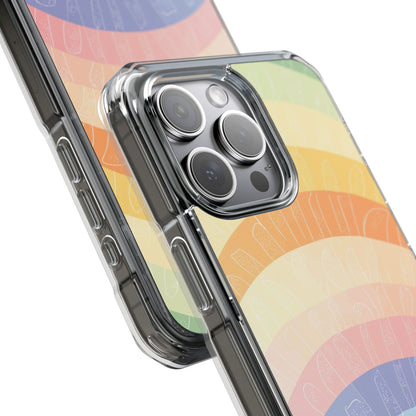 Pastel Rainbow Bands iPhone 15 Pro Max Case - Impact