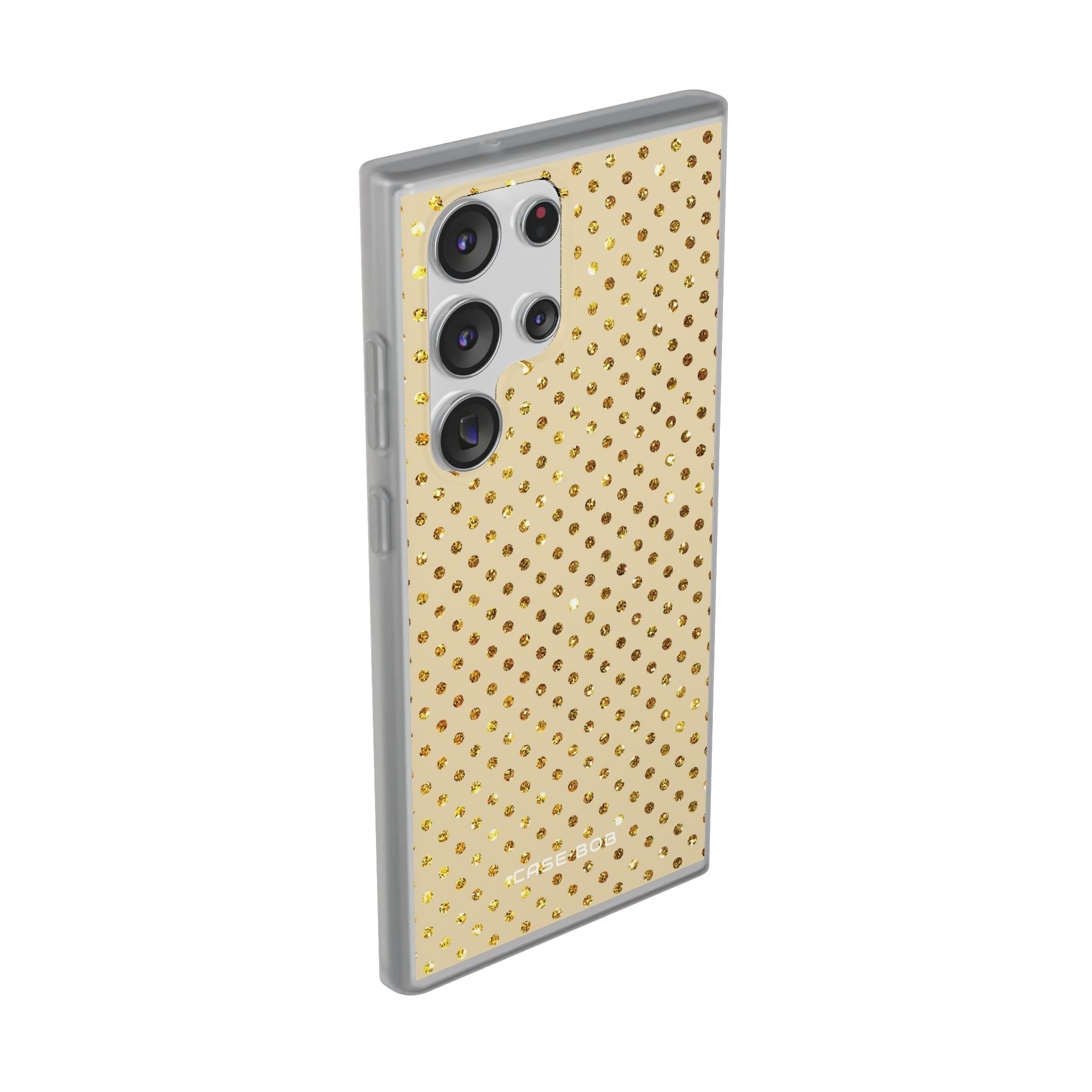 Gold Sparkle Grid Samsung S23 Ultra Case - Soft