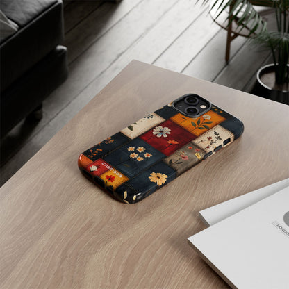 Patchwork Blooms iPhone 14 Plus Case - Tough
