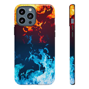 Red & Blue Flames - Protective Phone Case