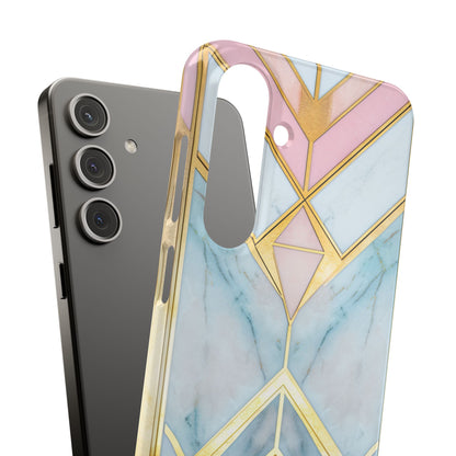 Gold Pink Art Deco - Slim Samsung S24 Phone Case