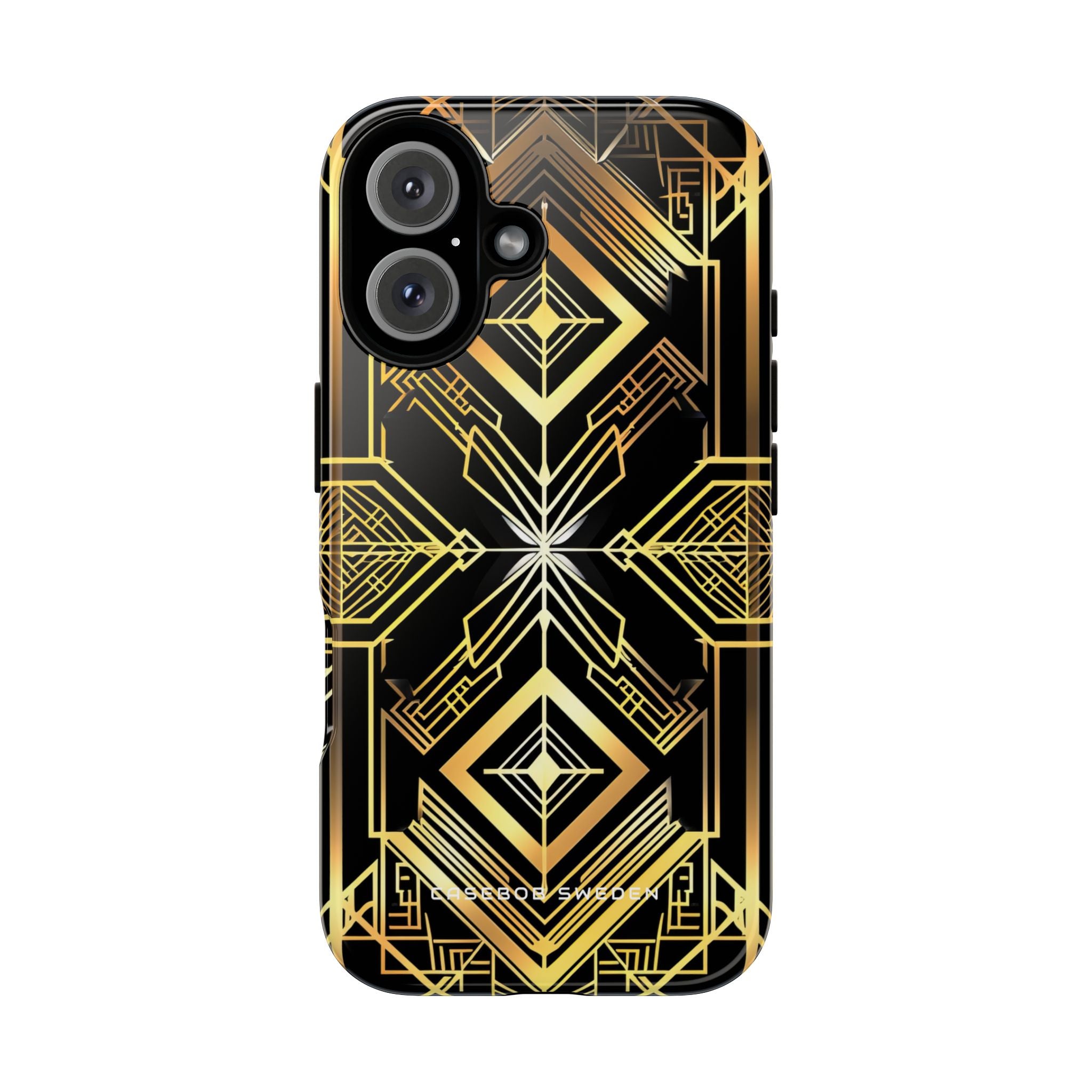 Golden Geometric Opulence iPhone 16 - Tough Phone Case