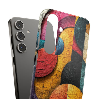 Vibrant Geometric Art - Slim Samsung S24 Phone Case