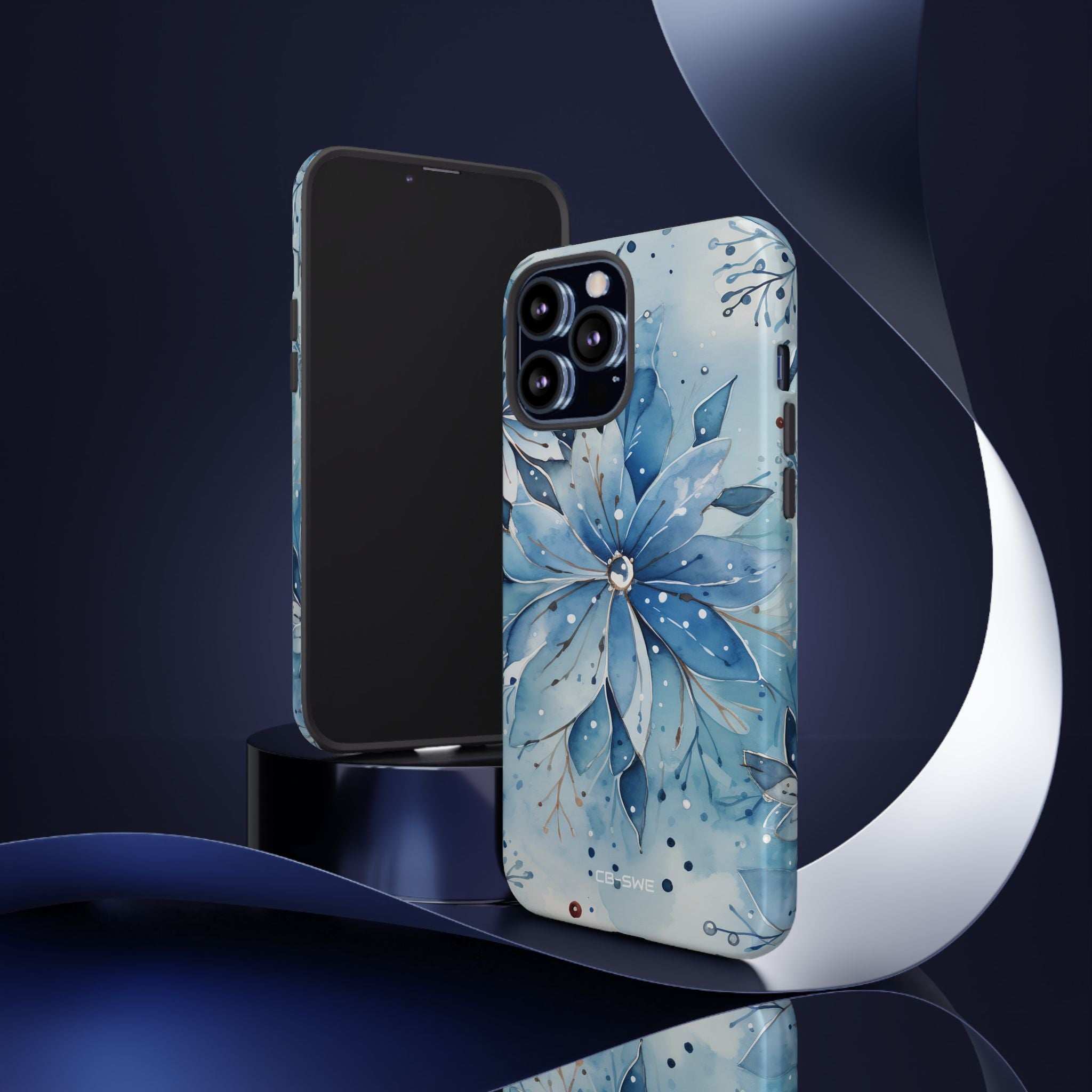 Floral Frost Embrace - iPhone Case