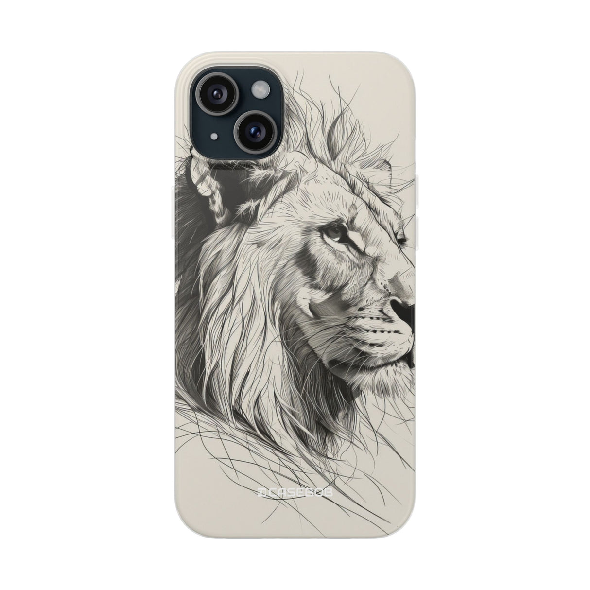 Majestic Linework Lion | Flexible Phone Case for iPhone