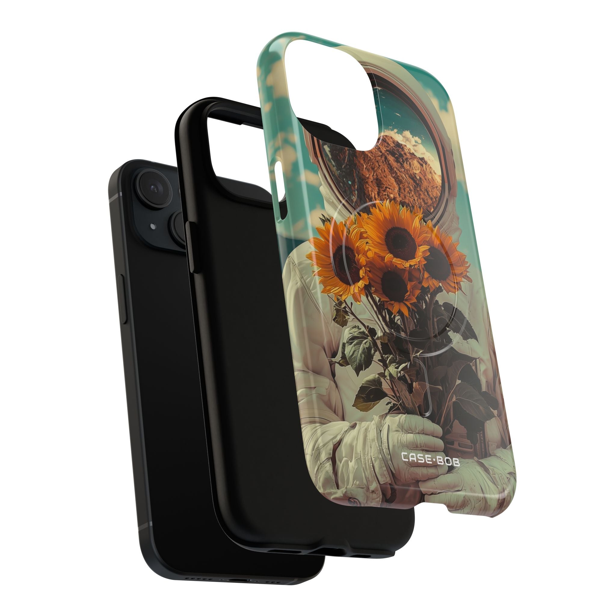 Sunflower Astronaut iPhone 15 Case - Tough+