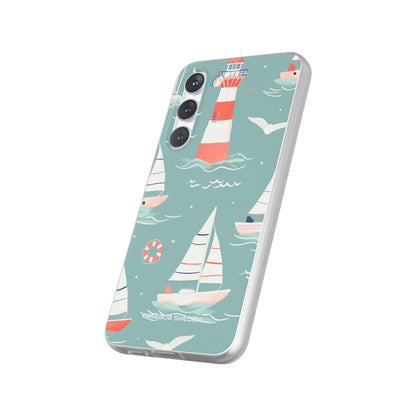 Lighthouse Nautical Charm - Flexi Samsung S23 Phone Case