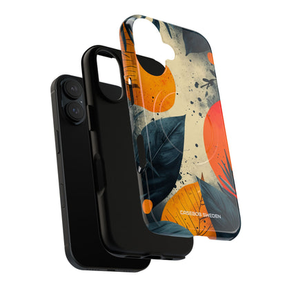 Tropical Blue Leaves - Tough + MagSafe® iPhone 16 Phone Case