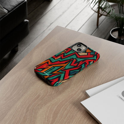 Vivid Geometry Dance - iPhone Case