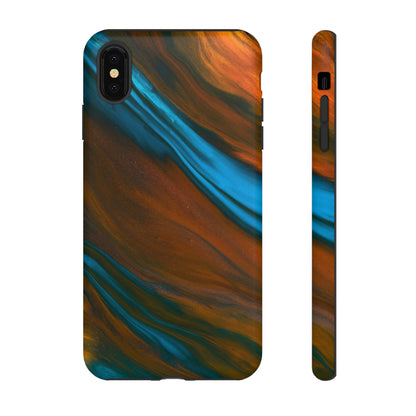 Orange Swipes Ink Art iPhone Case (Protective) iPhone XS MAX Matte Phone Case