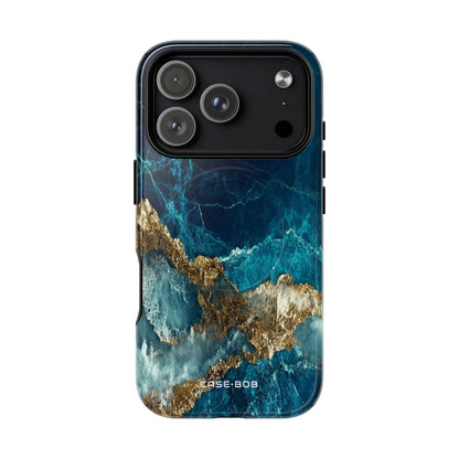 Jagged Gold Split iPhone 17 Pro Case - Tough+