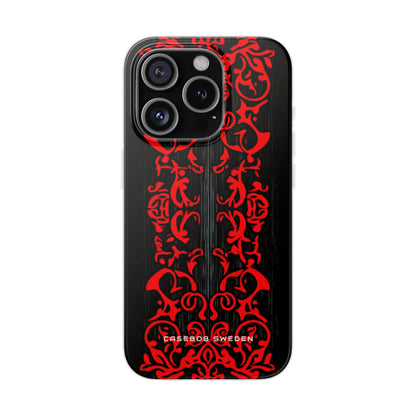 Gothic Crimson Symmetry iPhone 15 - Flexi Phone Case