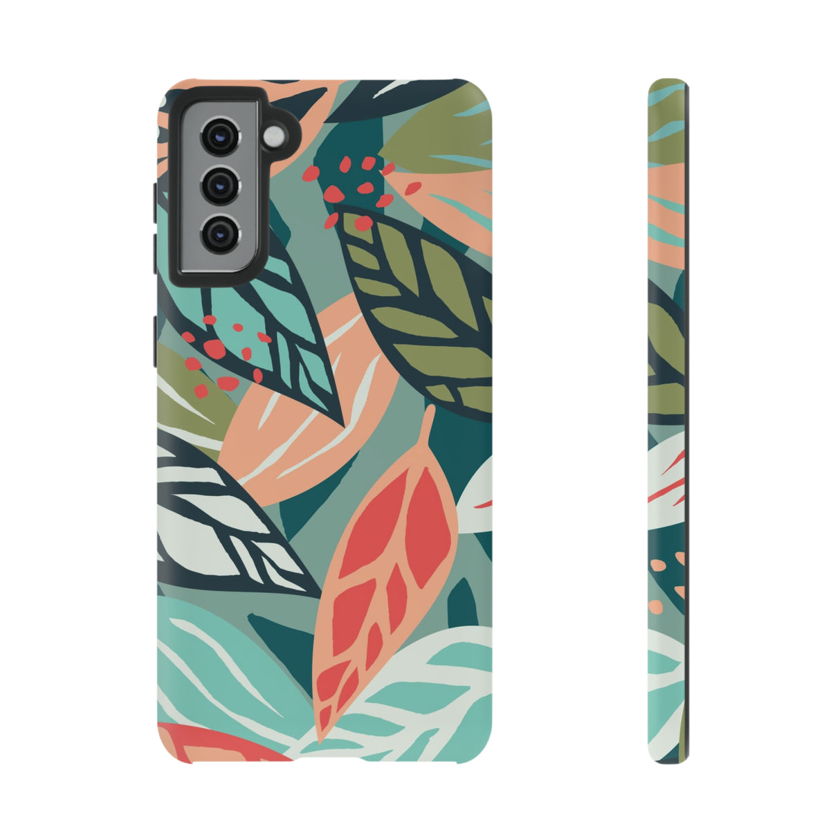 Mixed Tropical Leaf - Protective Phone Case