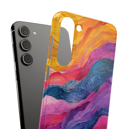 Vibrant Abstract Waves - Slim Samsung S23 Phone Case