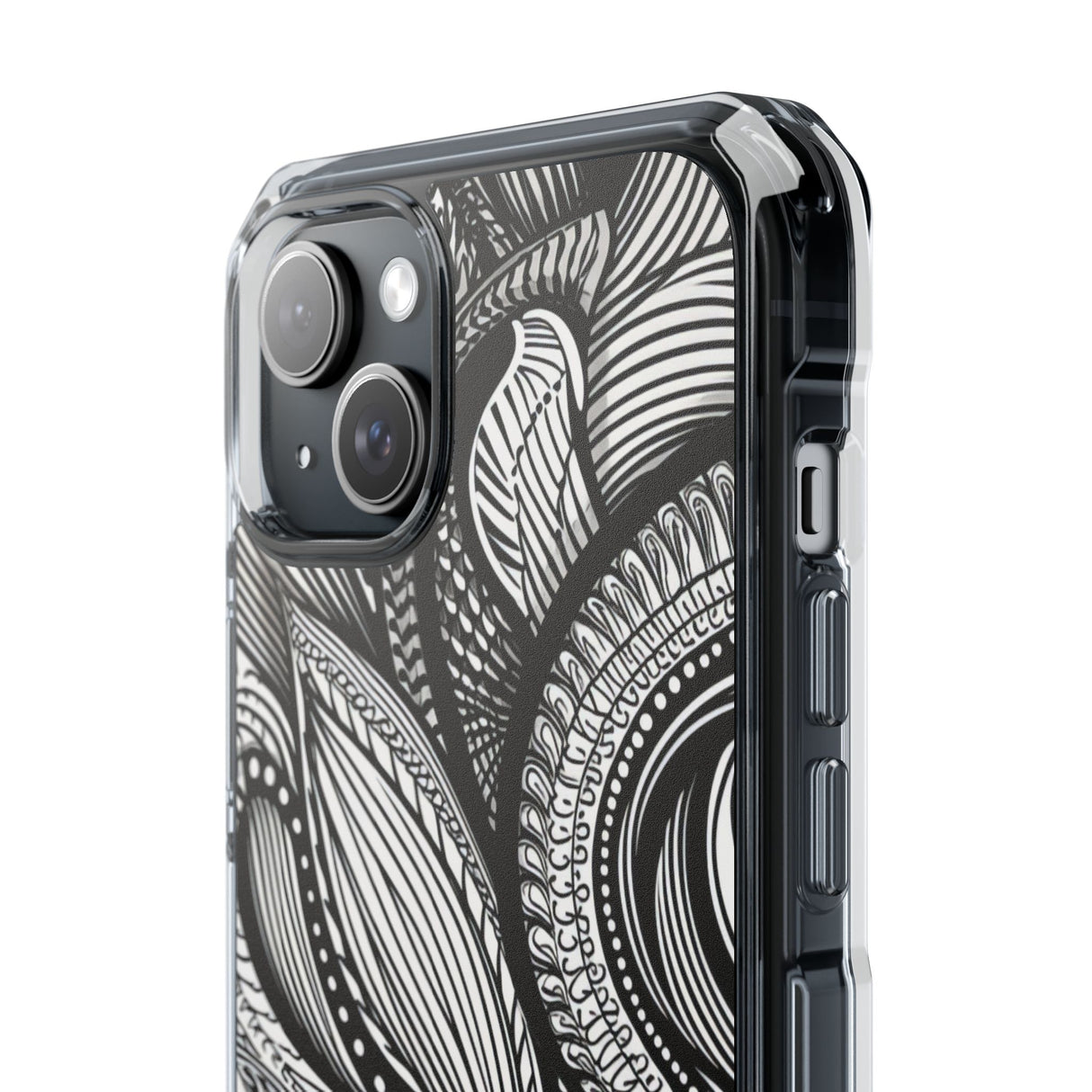 Organic Whirl - Phone Case for iPhone (Clear Impact - Magnetic)