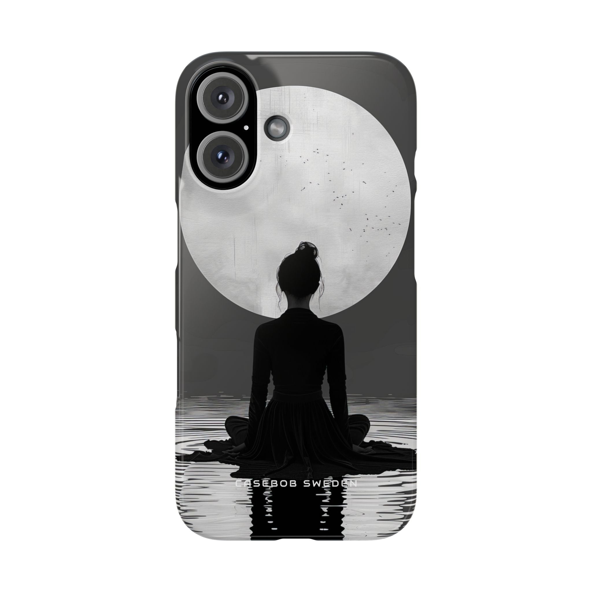 Zen Serenity Moon Reflection iPhone 16 - Slim Phone Case