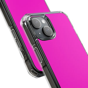 Hot Magenta | Handyhülle für iPhone (Clear Impact Case - Magnetisch)