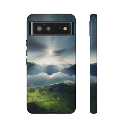 Landscape with Lake & Sun - Protective Phone Case