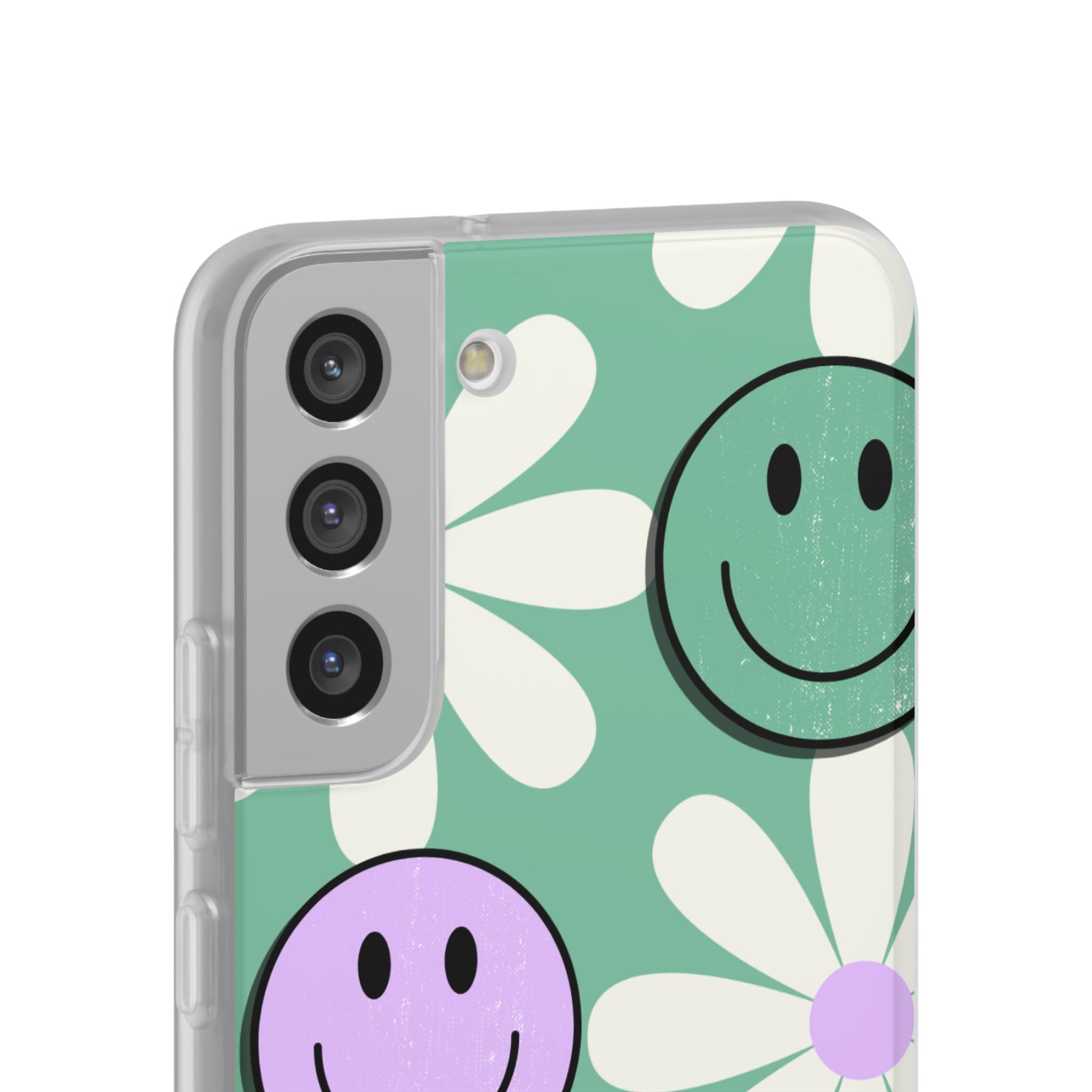 Smiley Daisy Glow Samsung S22 Plus Case - Soft