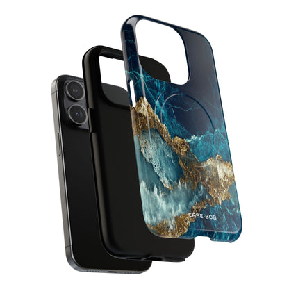 Jagged Gold Split iPhone 15 Pro Case - Tough+