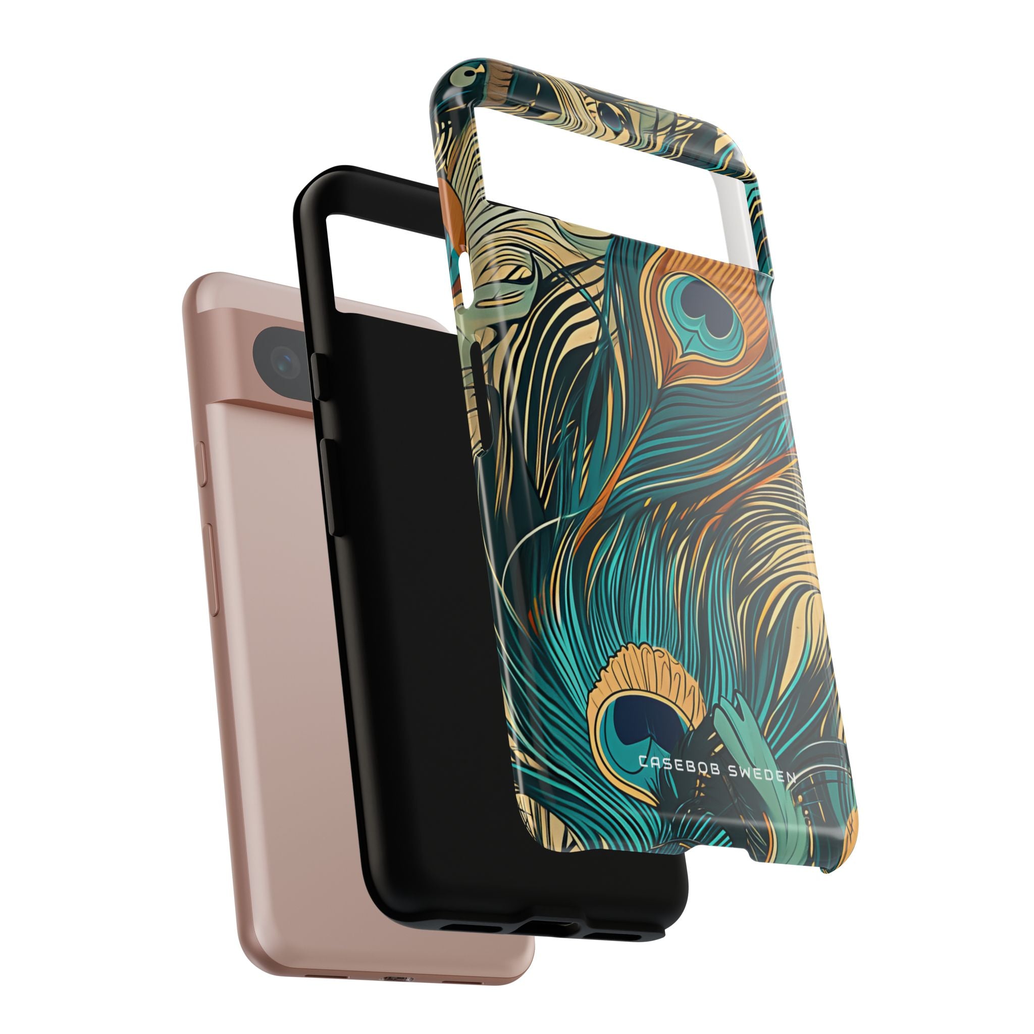 Art Nouveau Peacock Elegance Google Pixel 8 - Tough Phone Case