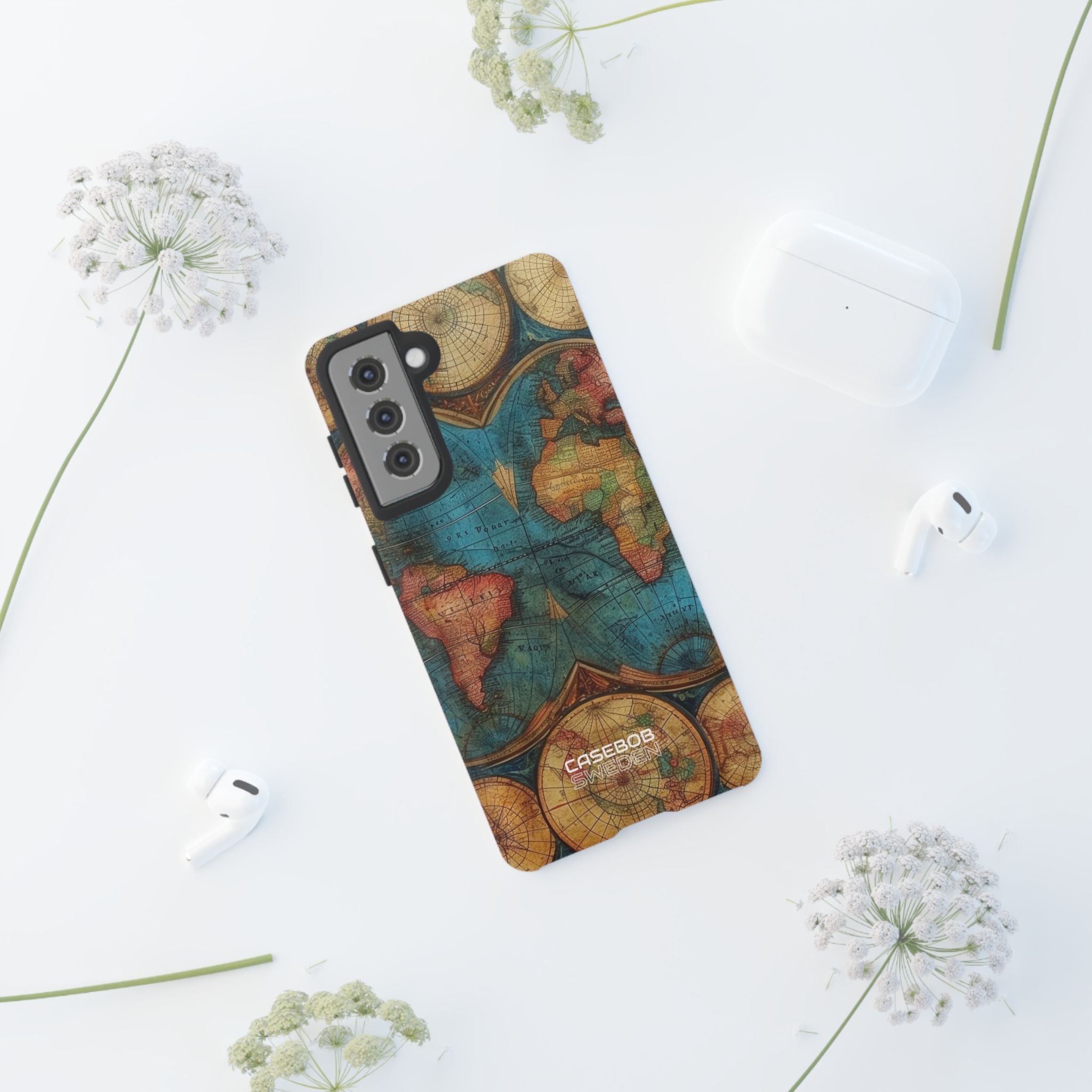 Mapa Mundial Vintage Samsung S21 - Tough