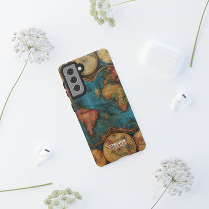 Mapa Mundial Vintage Samsung S21 - Tough