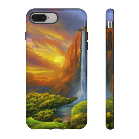 Fantasy Landscape with Waterfall - Protective Phone Case