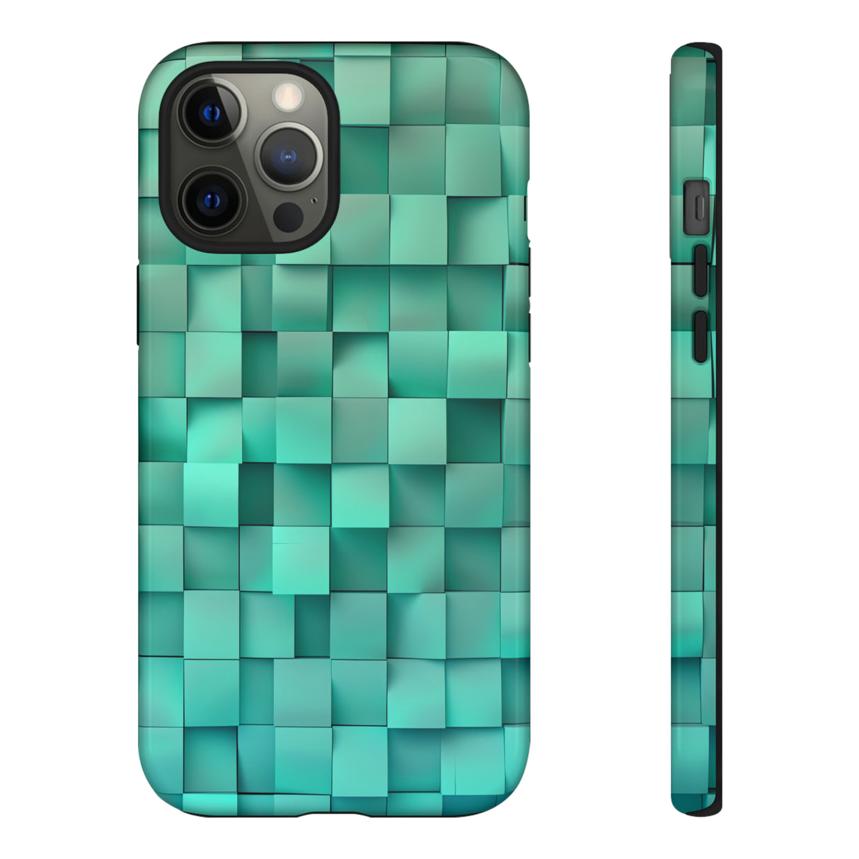 Teal Tranquility: Square Gradient - Protective Phone Case