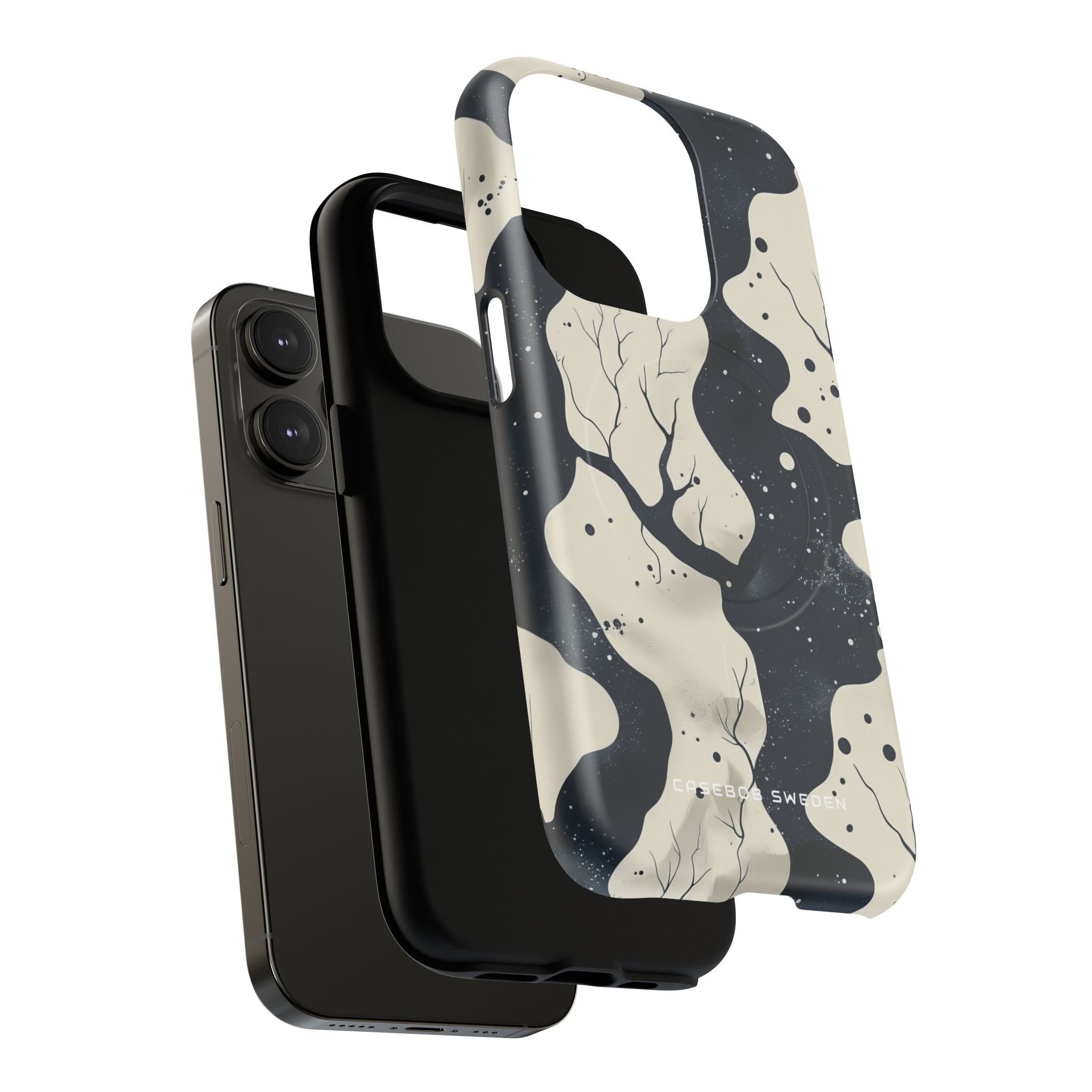 Organic Fluid Silhouettes with Cosmic Depth iPhone 14 | Tough+ Phone Case