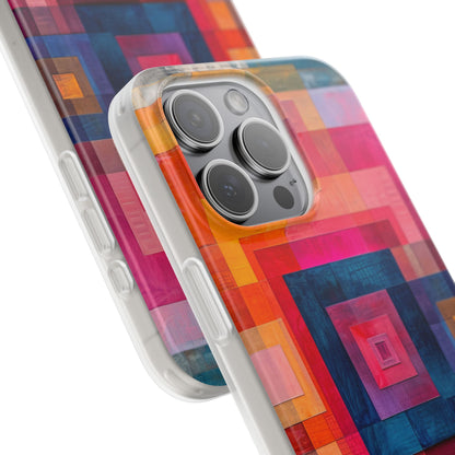 Vibrant Geometry - Flexi iPhone 15 Phone Case