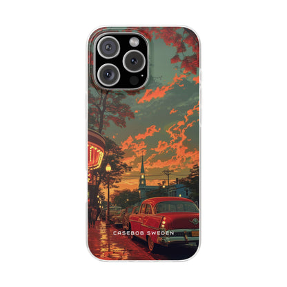 Mid-Century Nostalgia Streetscape iPhone 16 - Flexi Phone Case