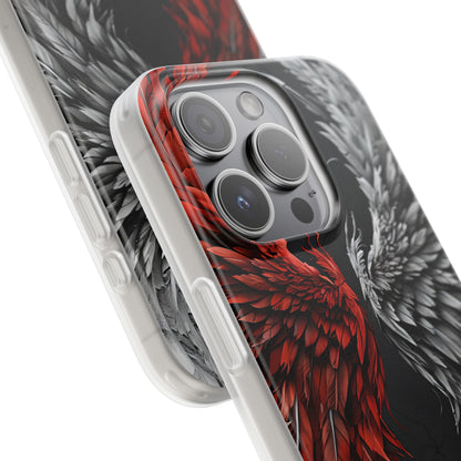 Crimson White Wings iPhone 15 Pro Case - Soft
