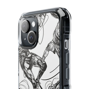 Dynamic Athletic Surrealism - Phone Case for iPhone (Clear Impact - Magnetic)